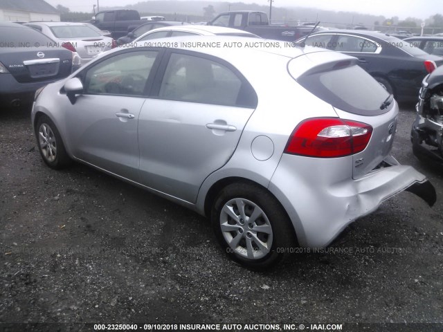 KNADN5A35D6250018 - 2013 KIA RIO EX/SX SILVER photo 3