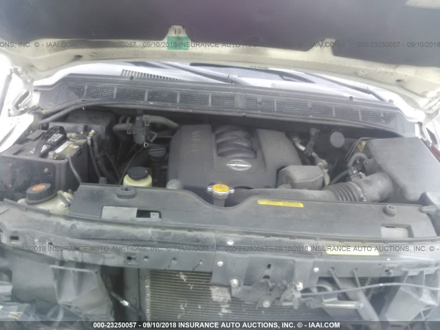 5N1AA08A14N730681 - 2004 NISSAN ARMADA SE/LE WHITE photo 10