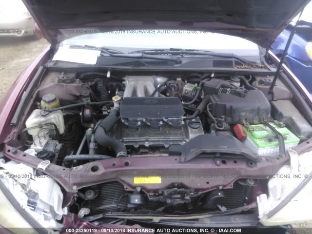 4T1BF30K22U034300 - 2002 TOYOTA CAMRY LE/XLE/SE 红色 照片 10