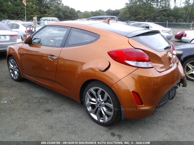 KMHTC6AD5FU223172 - 2015 HYUNDAI VELOSTER ORANGE photo 3