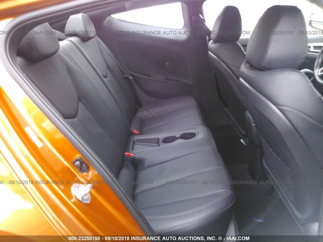 KMHTC6AD5FU223172 - 2015 HYUNDAI VELOSTER ORANGE photo 8