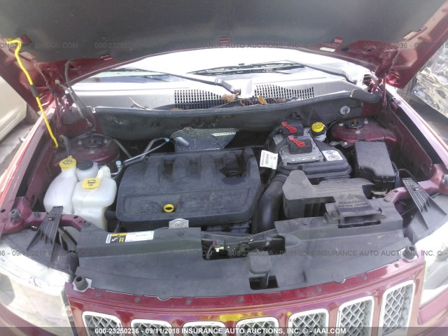 1C4NJCEB7HD182539 - 2017 JEEP COMPASS LATITUDE 红色 照片 10