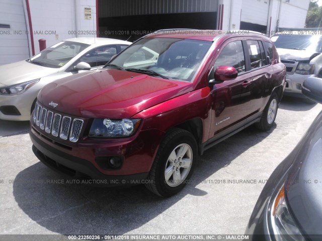 1C4NJCEB7HD182539 - 2017 JEEP COMPASS LATITUDE 红色 照片 2