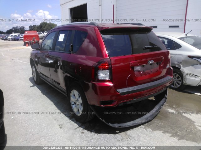 1C4NJCEB7HD182539 - 2017 JEEP COMPASS LATITUDE 红色 照片 3