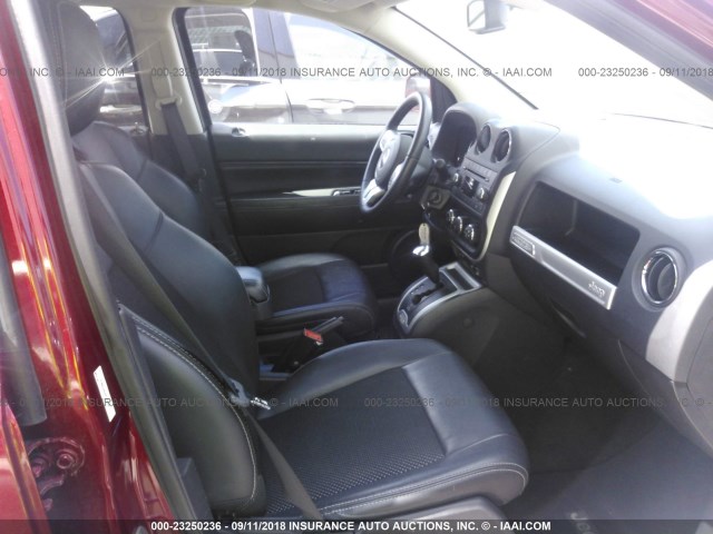 1C4NJCEB7HD182539 - 2017 JEEP COMPASS LATITUDE 红色 照片 5