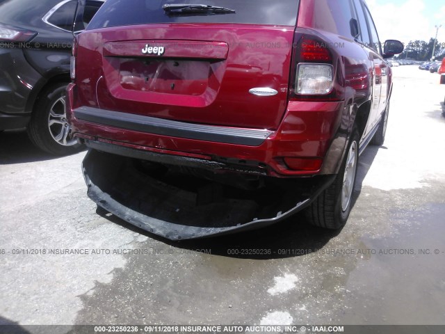 1C4NJCEB7HD182539 - 2017 JEEP COMPASS LATITUDE 红色 照片 6