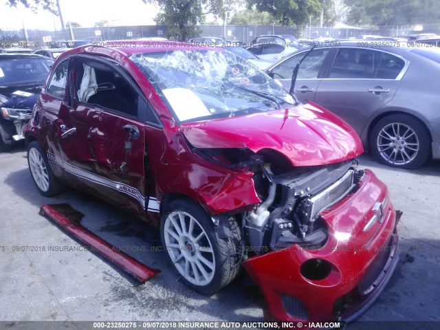 3C3CFFFH7DT613810 - 2013 FIAT 500 ABARTH RED photo 1