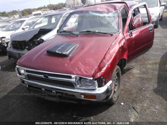 4TARN81A6PZ154695 - 1993 TOYOTA PICKUP 1/2 TON SHORT WHEELBASE STB RED photo 6