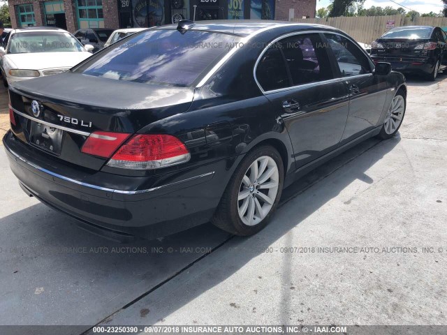 WBAHN83537DT72491 - 2007 BMW 750 BLACK photo 4