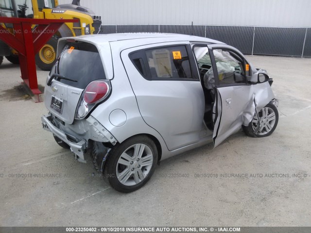 KL8CB6S94EC589087 - 2014 CHEVROLET SPARK LS SILVER photo 4