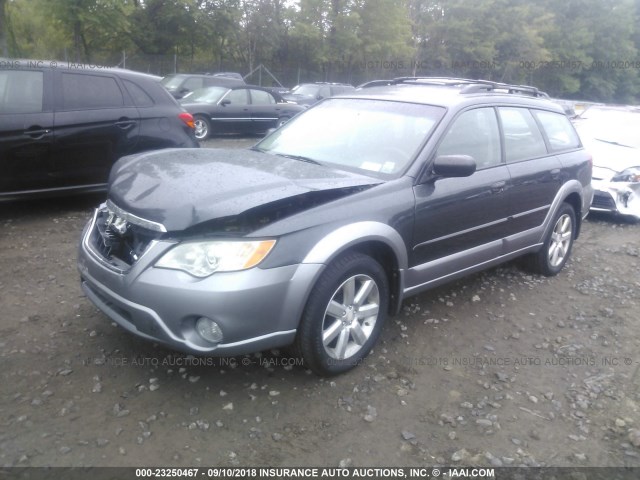 4S4BP61CX97344368 - 2009 SUBARU OUTBACK 2.5I GRAY photo 2