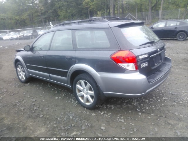 4S4BP61CX97344368 - 2009 SUBARU OUTBACK 2.5I GRAY photo 3