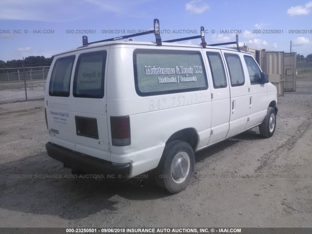 1FBNE31L86DA60471 - 2006 FORD ECONOLINE E350 SUPER DUTY WAGON WHITE photo 4