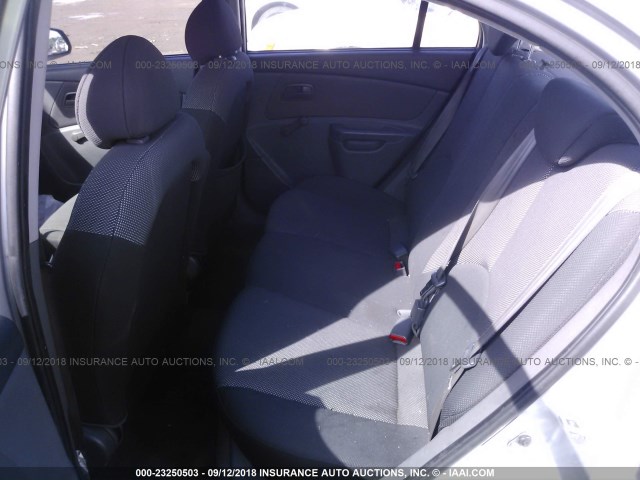 KNADE123786411823 - 2008 KIA RIO LX/SX SILVER photo 8