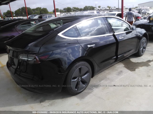 5YJ3E1EA1JF031380 - 2018 TESLA MODEL 3 BLACK photo 4