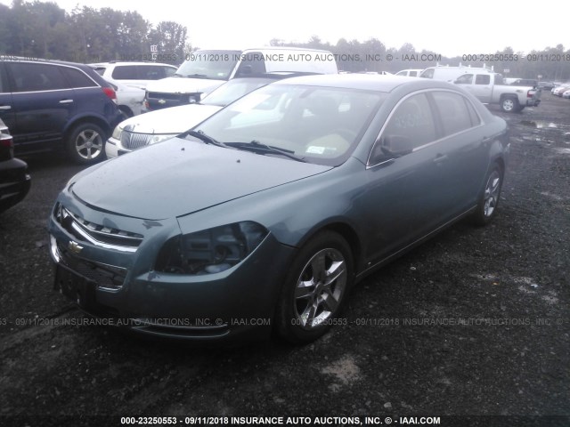 1G1ZG57B59F146498 - 2009 CHEVROLET MALIBU LS Yaşıl foto 2