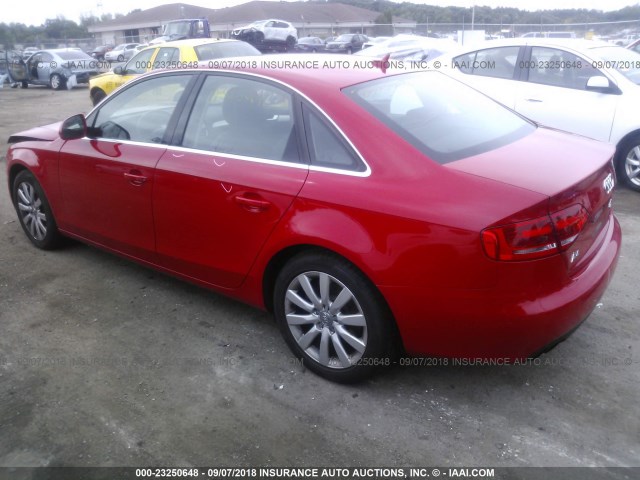 WAUSF78K59N025253 - 2009 AUDI A4 PREMIUM PLUS RED photo 3