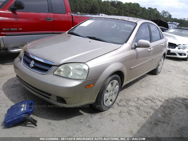 KL5JD56Z08K009024 - 2008 SUZUKI FORENZA CONVENIENCE/POPULAR GOLD photo 2