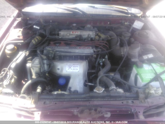 4T1SV21E5MU384903 - 1991 TOYOTA CAMRY DLX 红色 照片 10