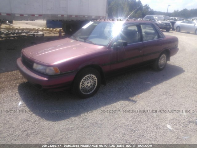 4T1SV21E5MU384903 - 1991 TOYOTA CAMRY DLX RED photo 2