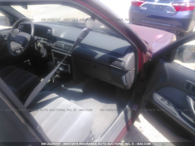 4T1SV21E5MU384903 - 1991 TOYOTA CAMRY DLX RED photo 5