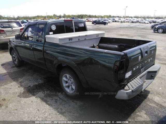 1N6DD26S11C304915 - 2001 NISSAN FRONTIER KING CAB XE GREEN photo 3