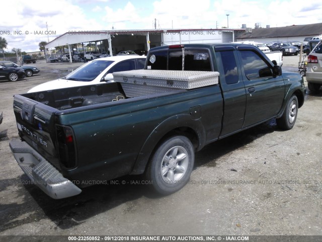 1N6DD26S11C304915 - 2001 NISSAN FRONTIER KING CAB XE GREEN photo 4