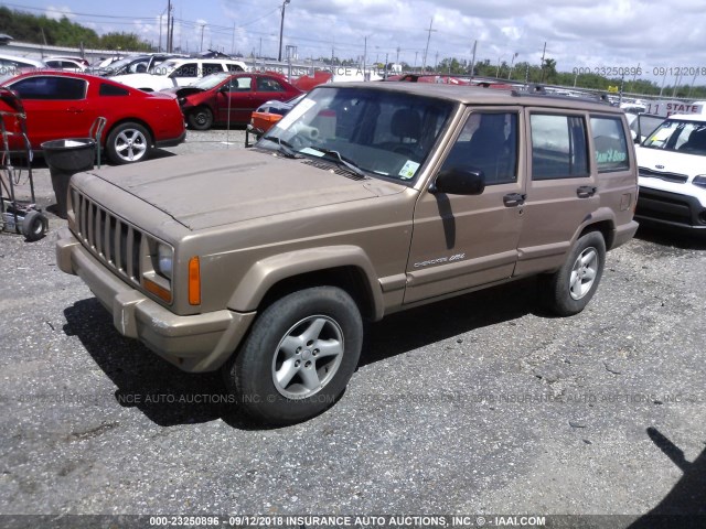 1J4FT68S3XL581801 - 1999 JEEP CHEROKEE SPORT/CLASSIC ოქროსფერი ფოტო 2