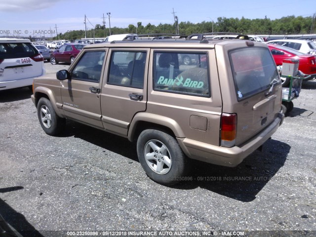 1J4FT68S3XL581801 - 1999 JEEP CHEROKEE SPORT/CLASSIC ოქროსფერი ფოტო 3