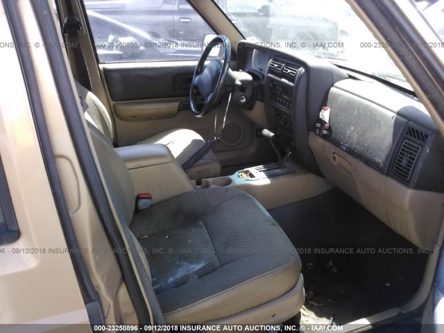 1J4FT68S3XL581801 - 1999 JEEP CHEROKEE SPORT/CLASSIC ოქროსფერი ფოტო 5