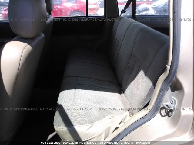 1J4FT68S3XL581801 - 1999 JEEP CHEROKEE SPORT/CLASSIC ოქროსფერი ფოტო 8