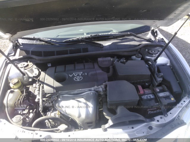 4T4BF3EK8AR065807 - 2010 TOYOTA CAMRY SE/LE/XLE SILVER photo 10