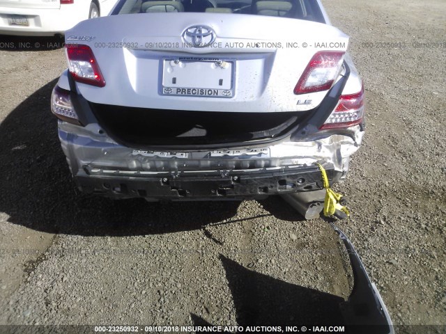 4T4BF3EK8AR065807 - 2010 TOYOTA CAMRY SE/LE/XLE SILVER photo 6