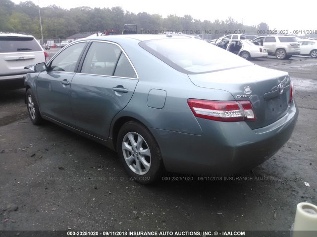 4T1BF3EK9BU637995 - 2011 TOYOTA CAMRY SE/LE/XLE ტალღისფერი ფოტო 3
