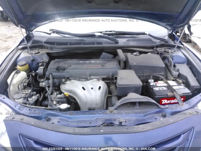 4T1BE46K07U172649 - 2007 TOYOTA CAMRY NEW GENERAT CE/LE/XLE/SE BLUE photo 10