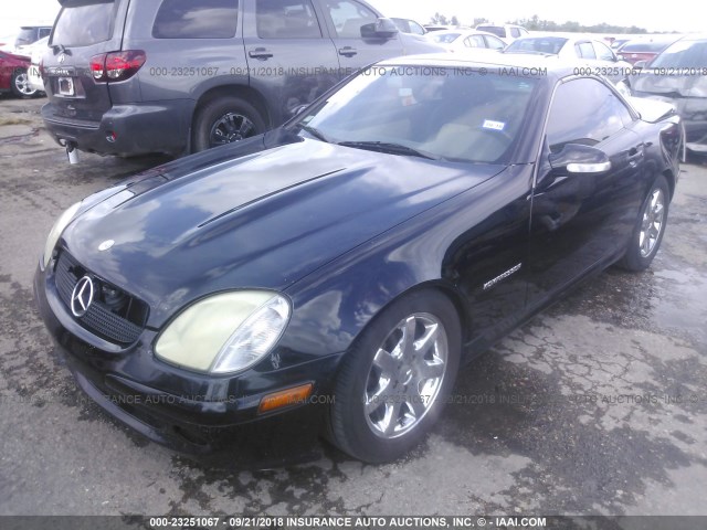 WDBKK49F53F291693 - 2003 MERCEDES-BENZ SLK 230 KOMPRESSOR BLACK photo 2