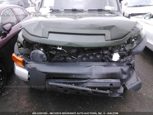 JTEBU4BF0EK186832 - 2014 TOYOTA FJ CRUISER GREEN photo 6