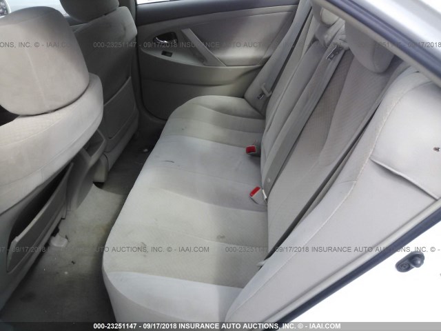 4T1BE46K48U740497 - 2008 TOYOTA CAMRY CE/LE/XLE/SE WHITE photo 8