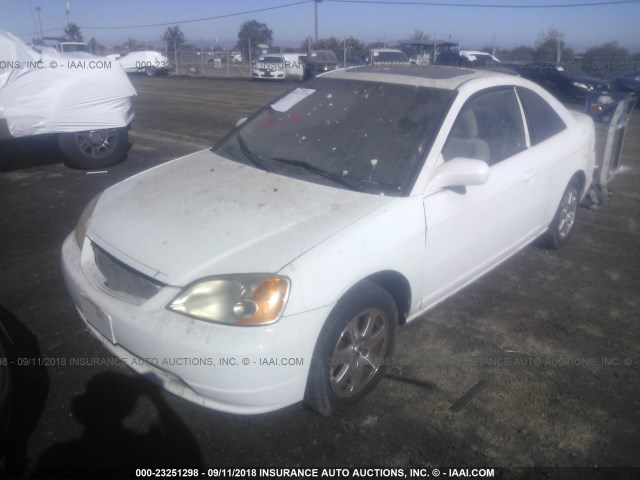 1HGEM22903L024725 - 2003 HONDA CIVIC EX WHITE photo 2