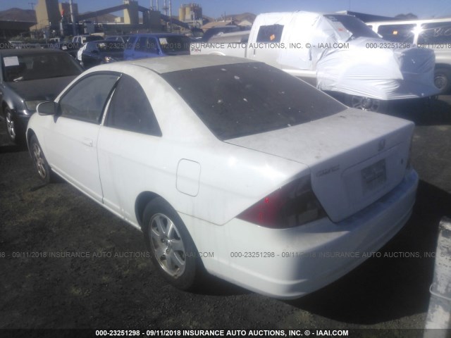 1HGEM22903L024725 - 2003 HONDA CIVIC EX WHITE photo 3