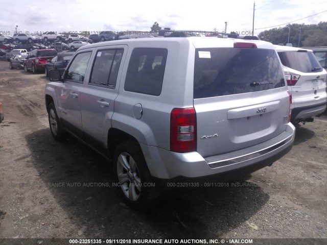 1C4NJRCB5CD537433 - 2012 JEEP PATRIOT LIMITED SILVER photo 3