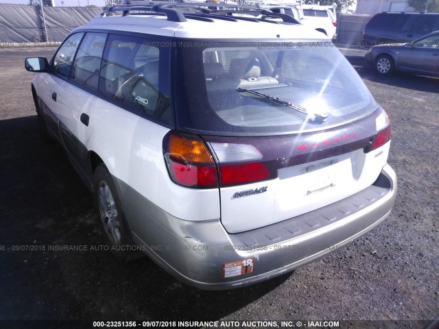 4S3BH675247608556 - 2004 SUBARU LEGACY OUTBACK AWP 白色 照片 3