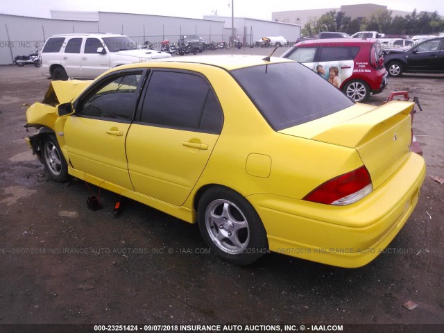 JA3AJ86E52U014361 - 2002 MITSUBISHI LANCER OZ RALLY YELLOW photo 3