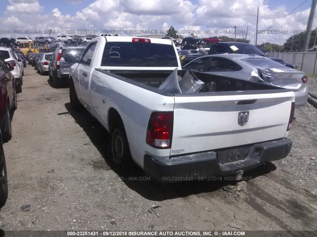 3C6JD6DK3CG124567 - 2012 DODGE RAM 1500 ST WHITE photo 3