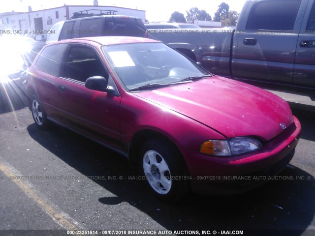 2HGEH2359SH500482 - 1995 HONDA CIVIC CX RED photo 1