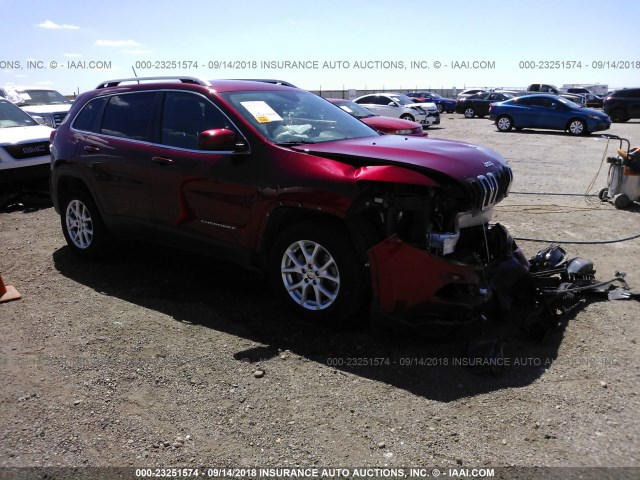 1C4PJMCB3EW242124 - 2014 JEEP CHEROKEE LATITUDE RED photo 1