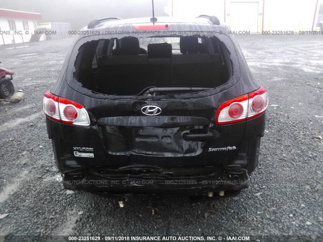 5XYZG3ABXBG002128 - 2011 HYUNDAI SANTA FE GLS BLACK photo 6