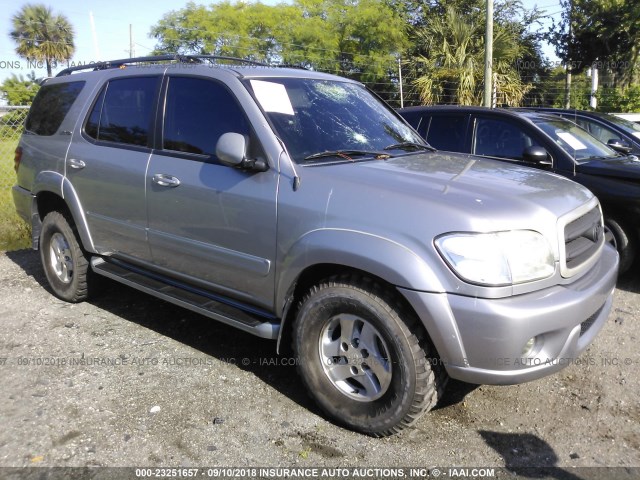 5TDZT38AX2S090951 - 2002 TOYOTA SEQUOIA LIMITED SILVER photo 1