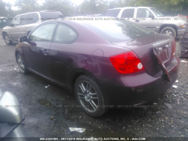 JTKDE177260102297 - 2006 TOYOTA SCION TC MAROON photo 3