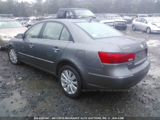 5NPEU46C79H576428 - 2009 HYUNDAI SONATA SE/LIMITED GRAY photo 3